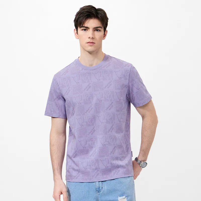 Dance With Wolves T Shirt Men's Light Purple-3