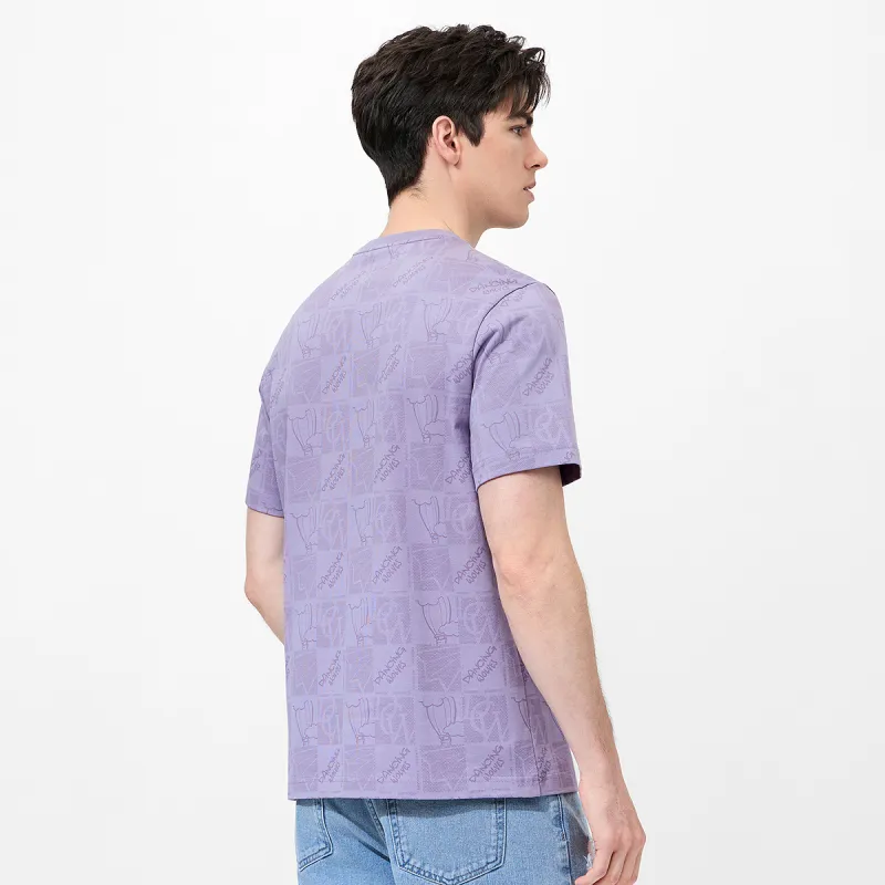 Dance With Wolves T Shirt Men's Light Purple-4