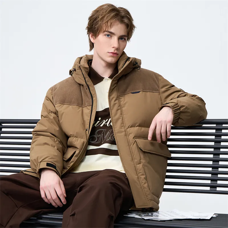 FAIRWHALE Down Jackets Unisex 701 Khaki-4