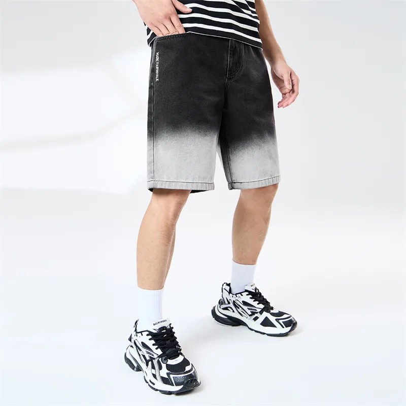 FAIRWHALE Denim Shorts Unisex Dark Gray-4