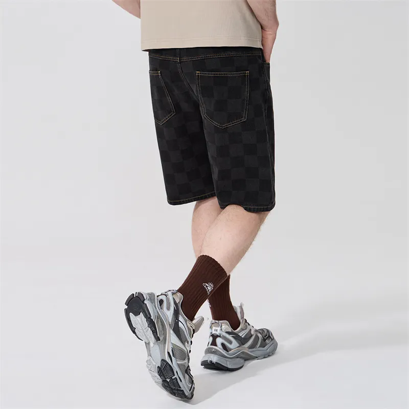 FAIRWHALE Denim Shorts Unisex Black-5