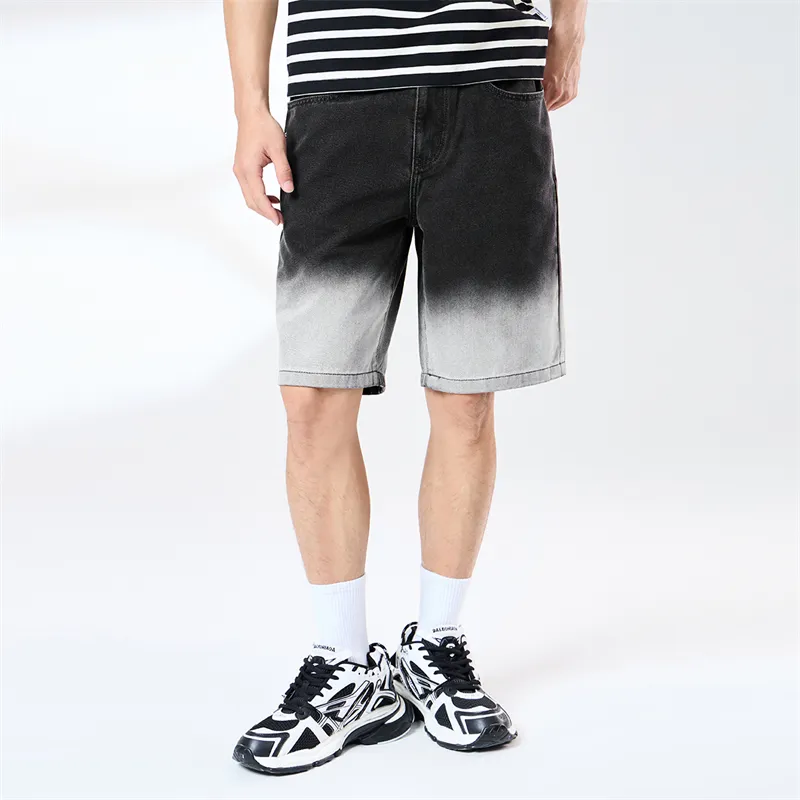 FAIRWHALE Denim Shorts Unisex Dark Gray-2