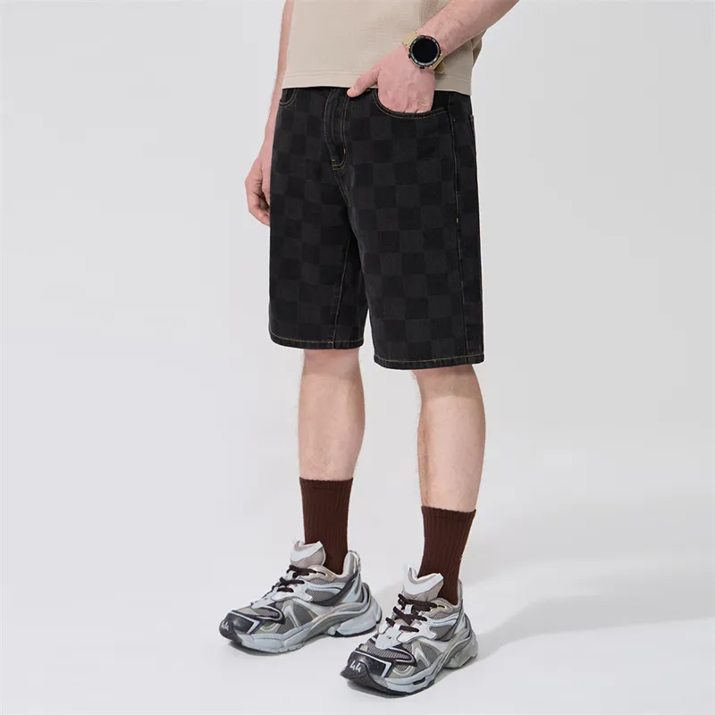 FAIRWHALE Denim Shorts Unisex Black-4