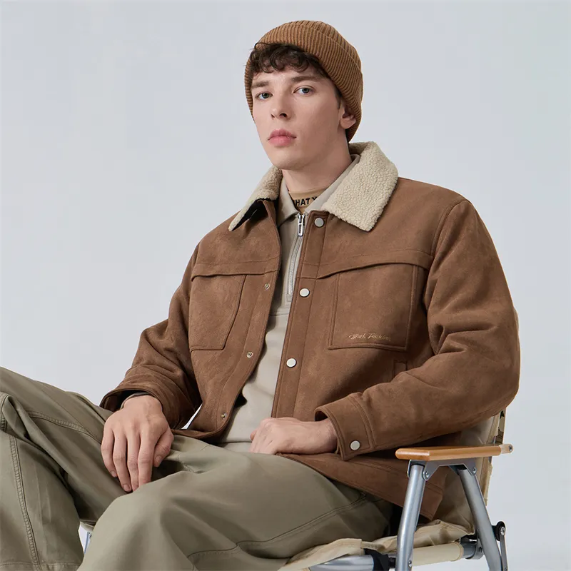 FAIRWHALE Jackets Coats Men's Khaki-2