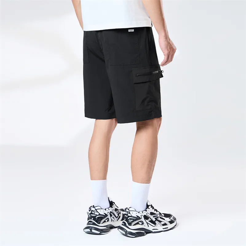 FAIRWHALE Cargo Shorts Unisex Black-3
