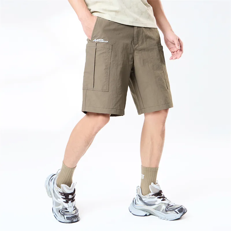 FAIRWHALE Cargo Shorts Unisex Dark Army Green-5