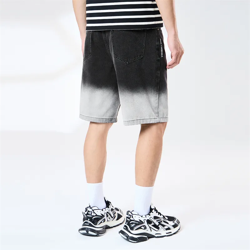 FAIRWHALE Denim Shorts Unisex Dark Gray-3