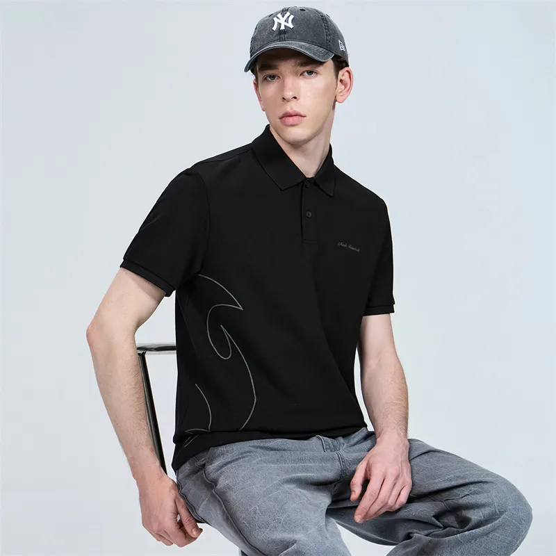 FAIRWHALE Polo Shirts Unisex 001 Black-5