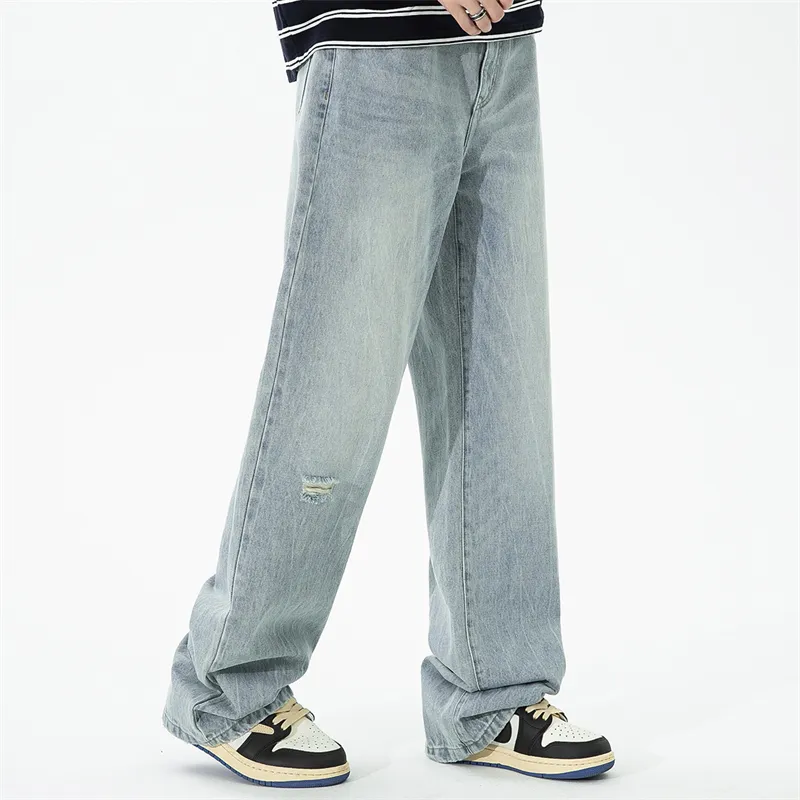 FAIRWHALE Jeans Unisex Light Blue-4