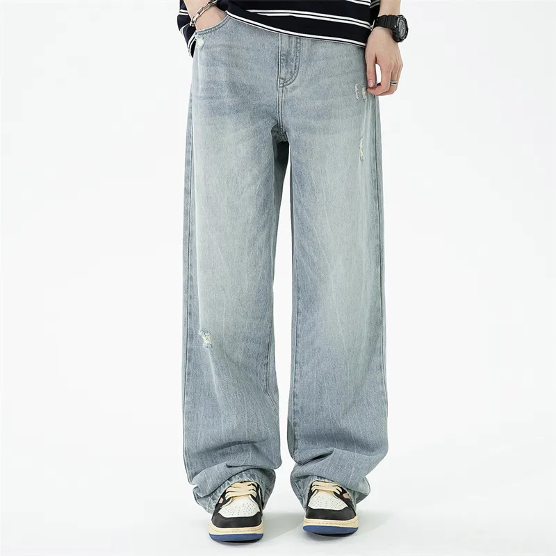 FAIRWHALE Jeans Unisex Light Blue-3