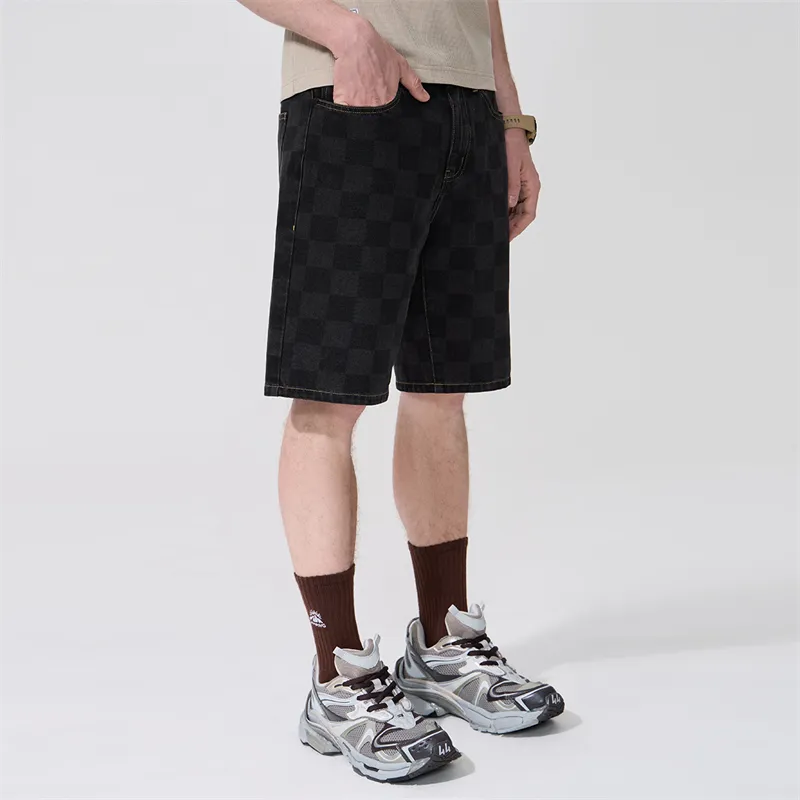 FAIRWHALE Denim Shorts Unisex Black-2