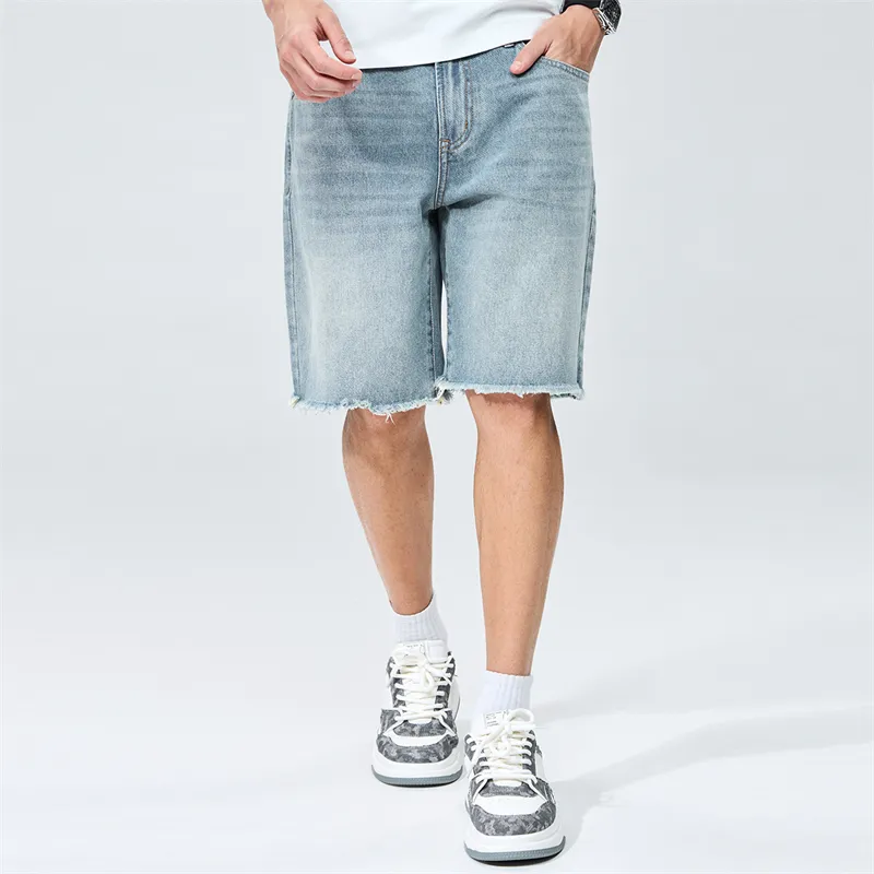 FAIRWHALE Denim Shorts Unisex Vintage Blue-3
