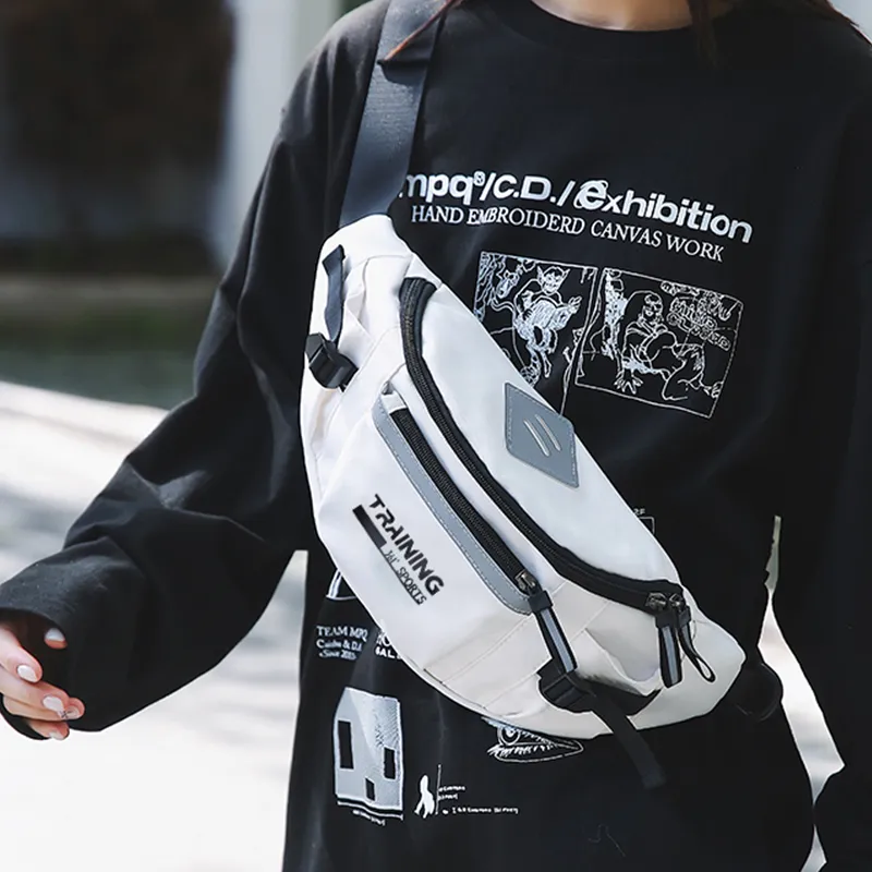 361° Nylon Fabric Bag Medium Size Unisex White-4