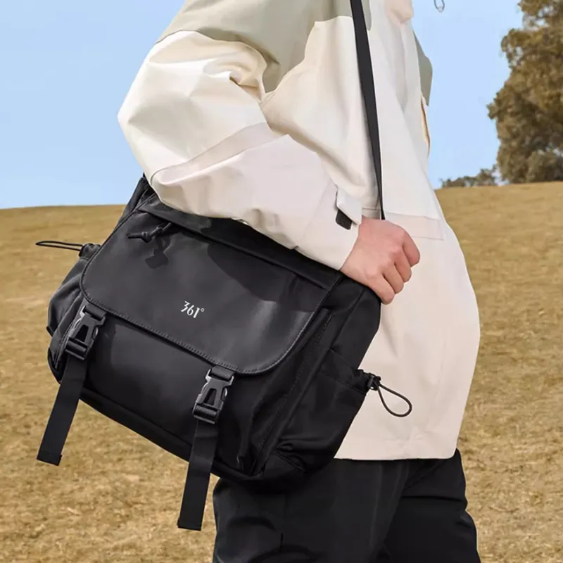 361° Oxford Crossbody Bag, Shoulder Bag Unisex Black-3