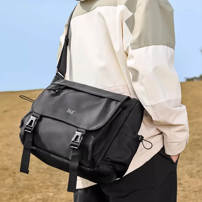 361° Oxford Crossbody Bag, Shoulder Bag Unisex Black-2