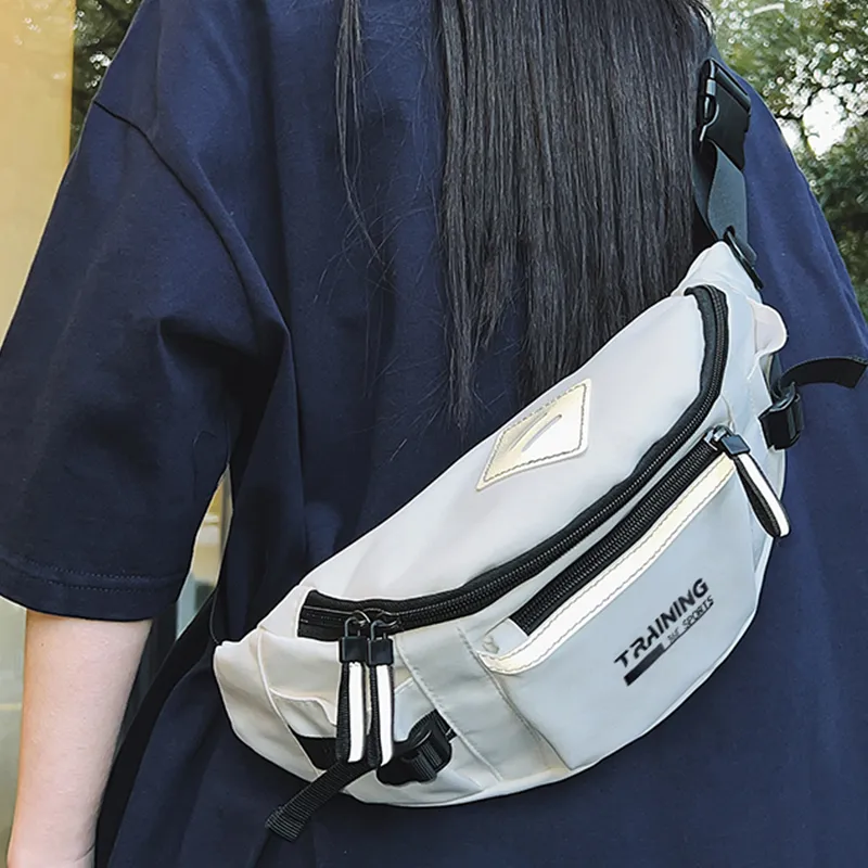 361° Nylon Fabric Bag Medium Size Unisex White-3