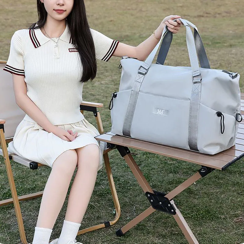 361° Nylon Fabric Bag Women's Silver Gray-3