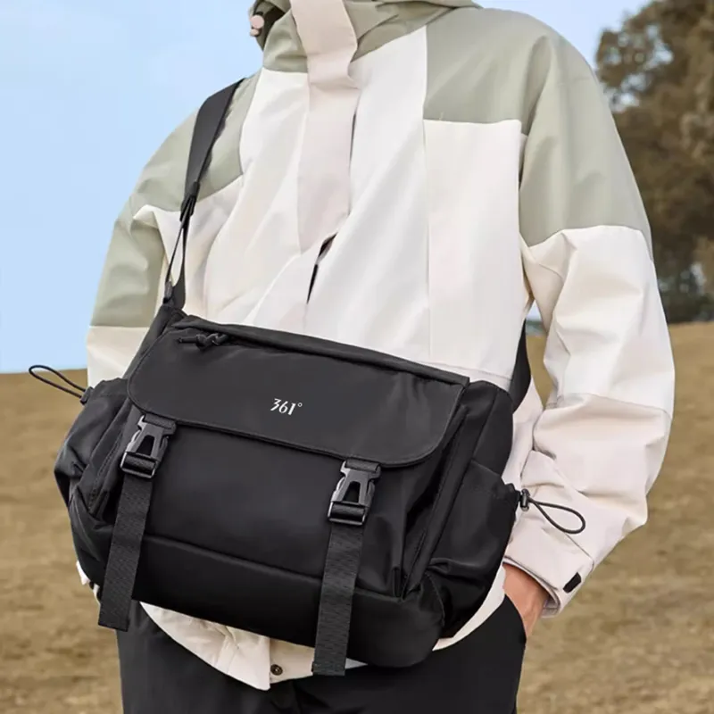 361° Oxford Crossbody Bag, Shoulder Bag Unisex Black-4