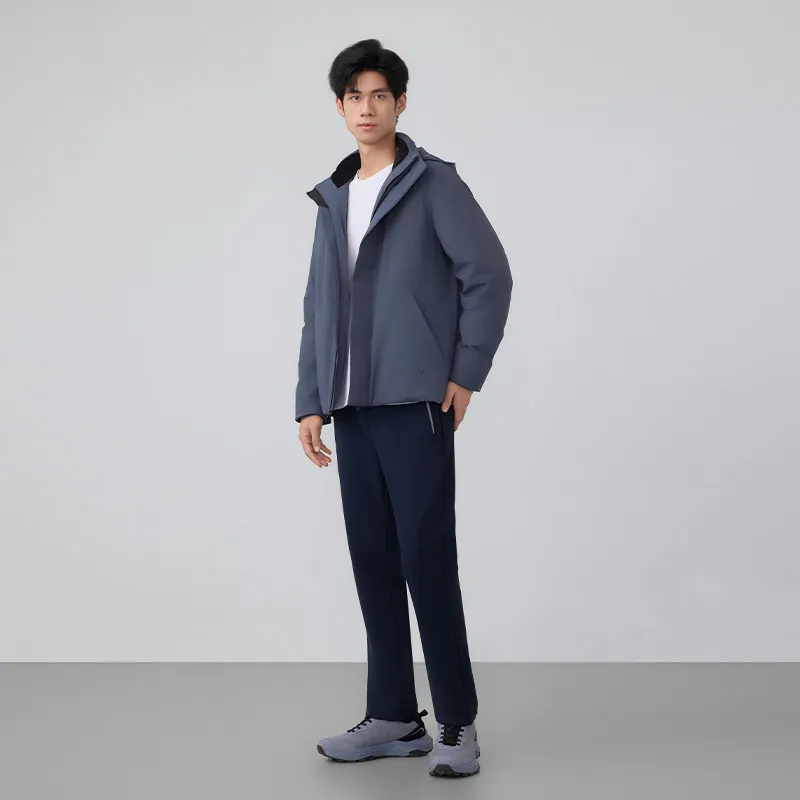 RAPIDO Fleece Lined Anti Static Water Resistant Mid Rise Versatile Casual Pants Men's-4