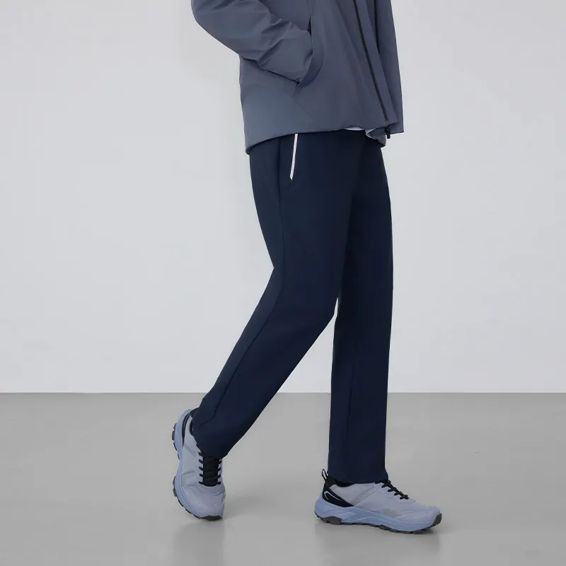 RAPIDO Fleece Lined Anti Static Water Resistant Mid Rise Versatile Casual Pants Men's-3