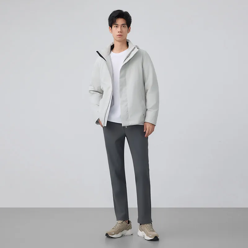 RAPIDO Fleece Lined Anti Static Water Resistant Mid Rise Versatile Casual Pants Men's-9