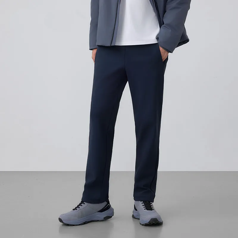 RAPIDO Fleece Lined Anti Static Water Resistant Mid Rise Versatile Casual Pants Men's-2