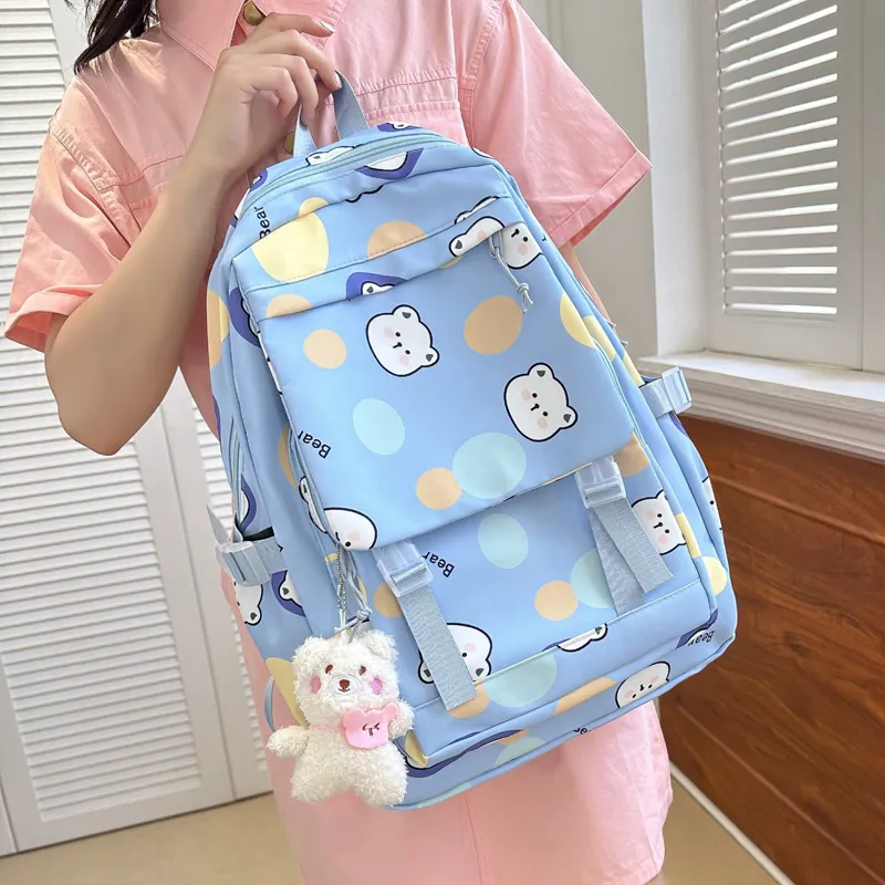 Venerable Brahma Nylon Backpack Women's Black/Yellow/Green/Blue/Pink-5