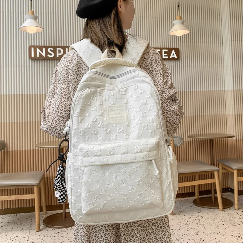 Venerable Brahma Nylon Backpack Women's White/Black/Khaki/Green/Blue/Pink-4