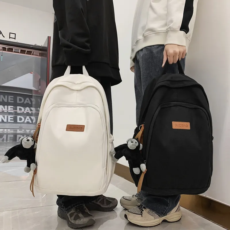 Venerable Brahma Canvas Backpack Unisex White/Black/Khaki/Green-3