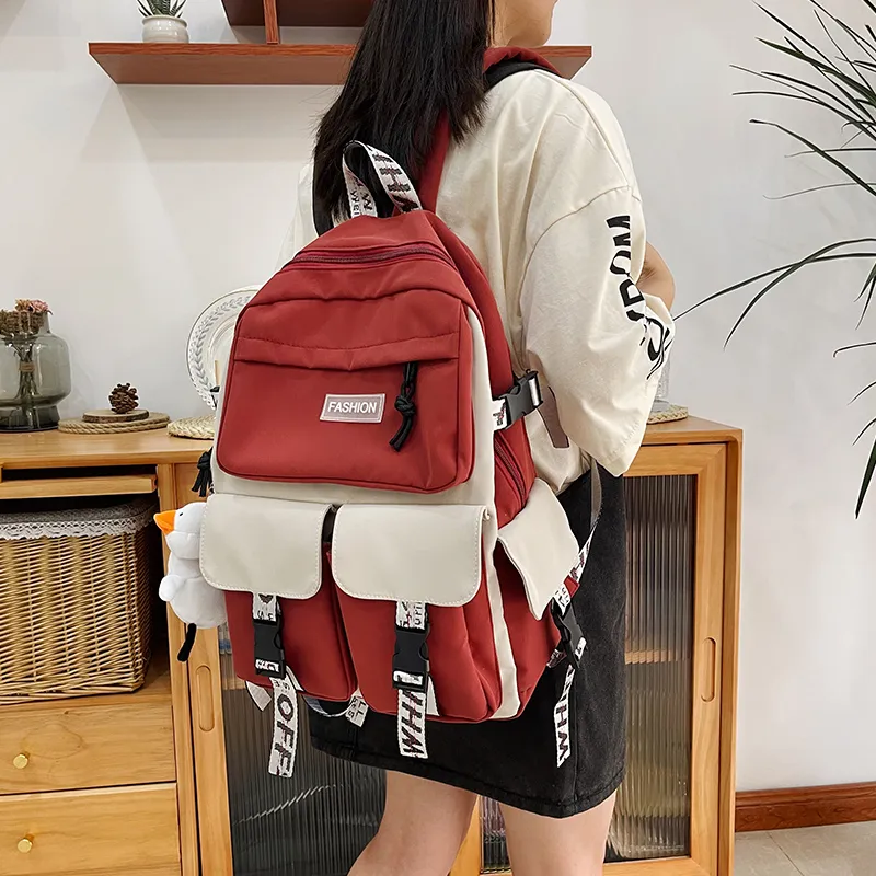 Venerable Brahma Nylon Backpack Women's Black/Red/Purple/Blue-5