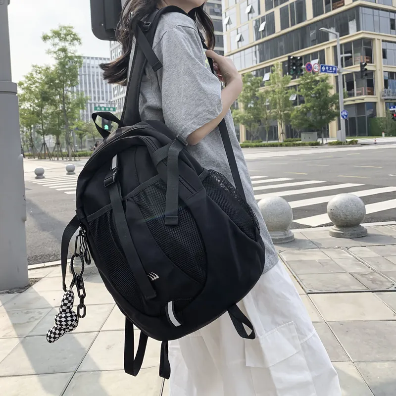 Venerable Brahma Nylon Backpack Women's White/Gray/Black/Pink-11