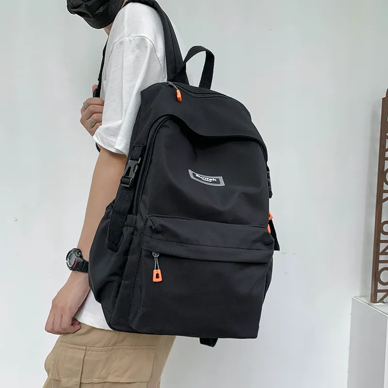 Venerable Brahma Nylon Backpack Regular Unisex Black/Gray/Beige/Yellow-1