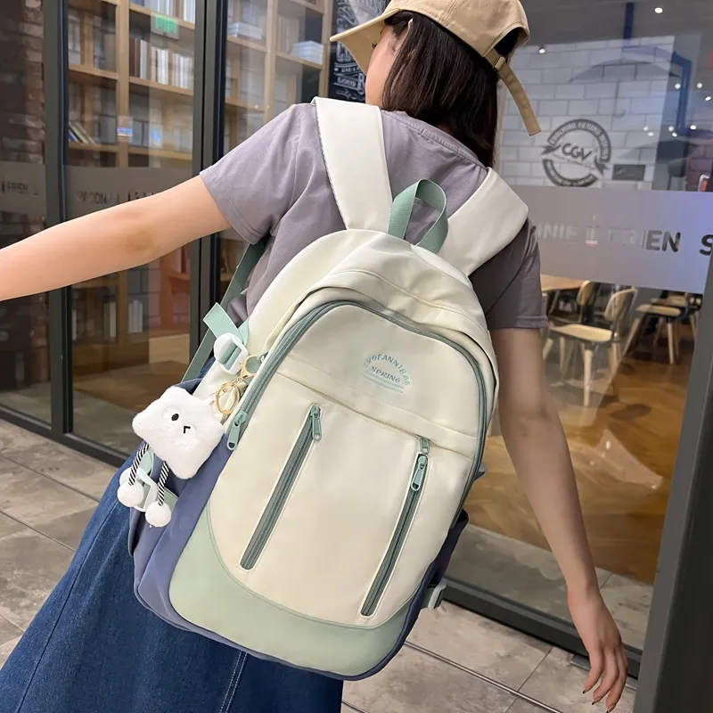 Venerable Brahma Nylon Backpack Regular Women's Black Gray/Brown Blue/Pink Orange/Turquoise-11