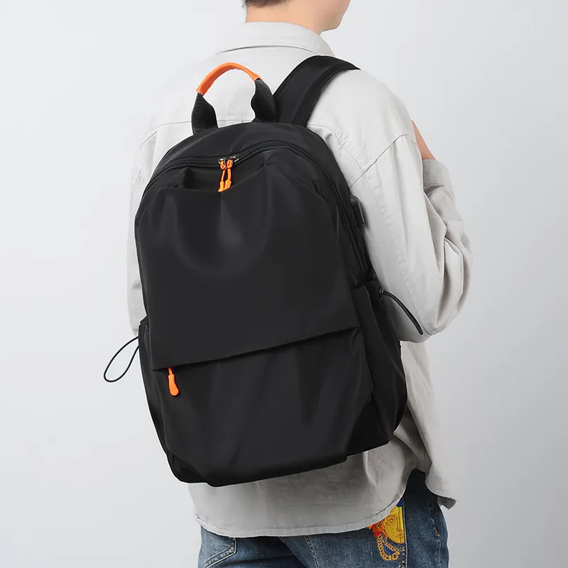 Venerable Brahma Durable Fabric Backpack Regular Men's Black/Gray-5