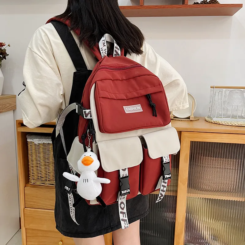Venerable Brahma Nylon Backpack Women's Black/Red/Purple/Blue-3