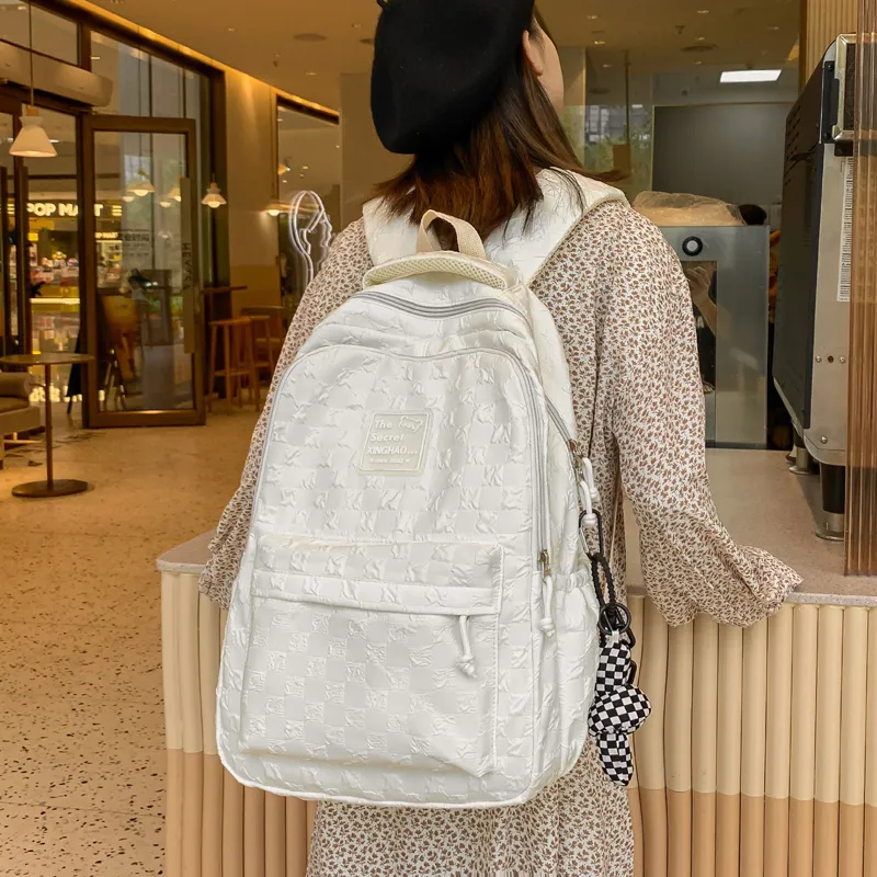 Venerable Brahma Nylon Backpack Women's White/Black/Khaki/Green/Blue/Pink-1