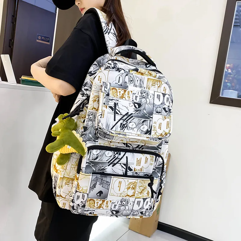 Venerable Brahma Nylon Backpack Regular Unisex Black/Red/Yellow/Green-4