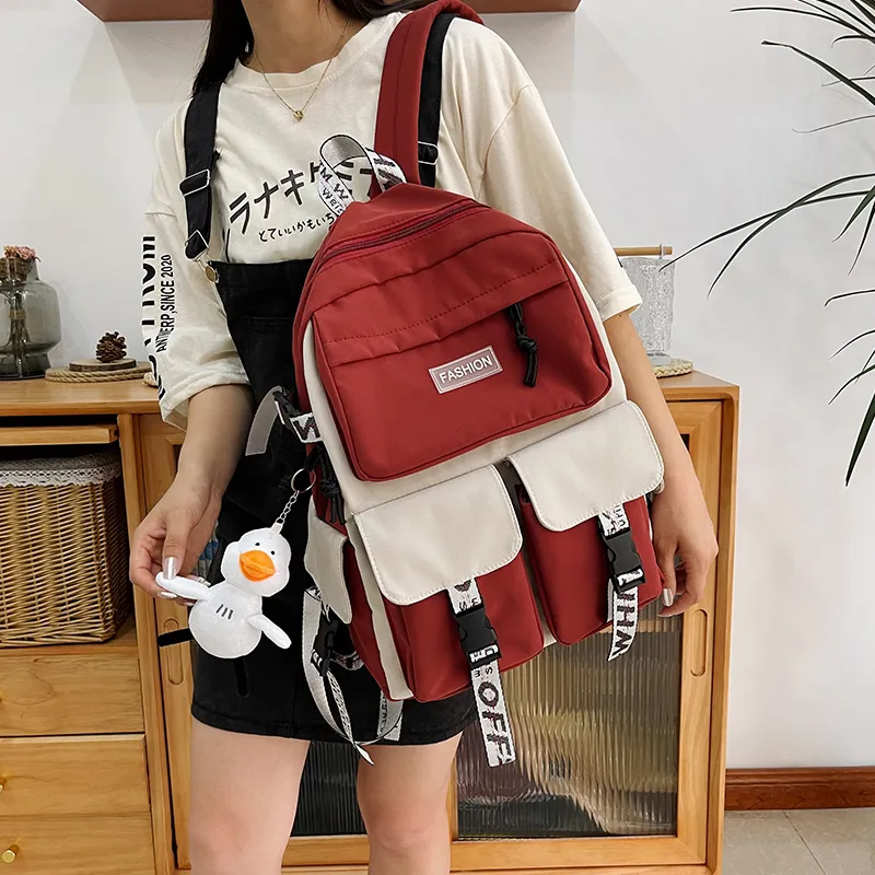 Venerable Brahma Nylon Backpack Women's Black/Red/Purple/Blue-4