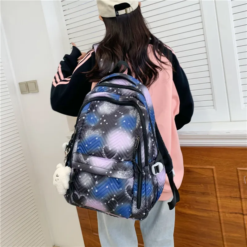 Venerable Brahma Nylon Backpack Women's Black/Purple/Green/Blue/Pink-5
