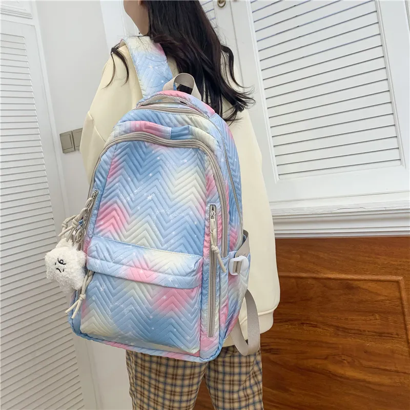 Venerable Brahma Nylon Backpack Women's Black/Purple/Green/Blue/Pink-19