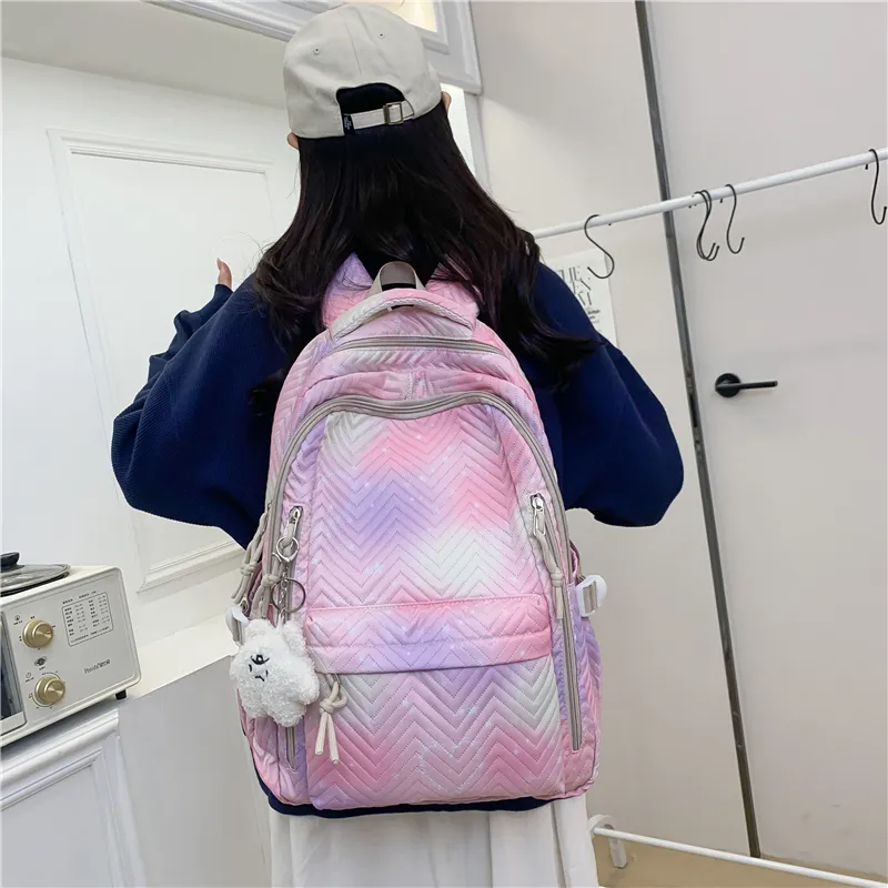 Venerable Brahma Nylon Backpack Women's Black/Purple/Green/Blue/Pink-21