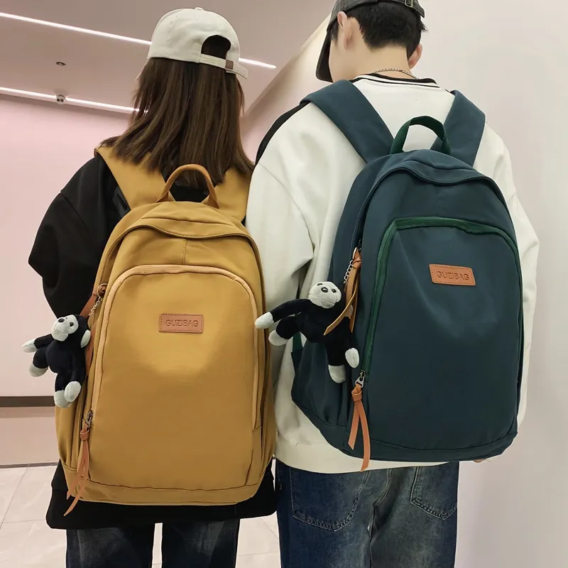 Venerable Brahma Canvas Backpack Unisex White/Black/Khaki/Green-9