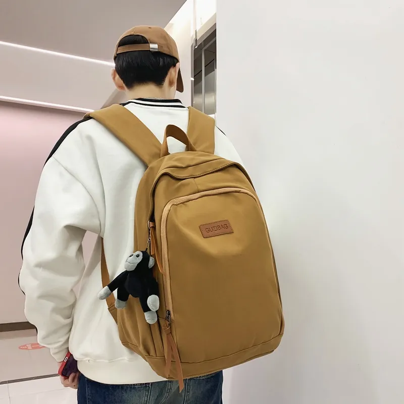 Venerable Brahma Canvas Backpack Unisex White/Black/Khaki/Green-7