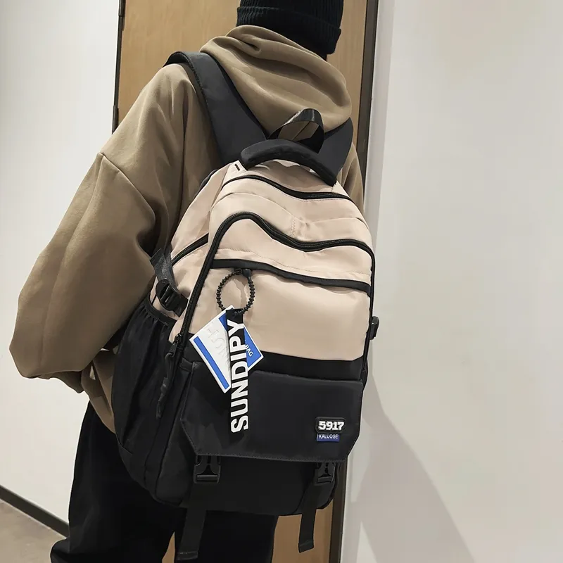 Venerable Brahma Nylon Backpack Regular Unisex Coffee/Gray/Black/Blue-5