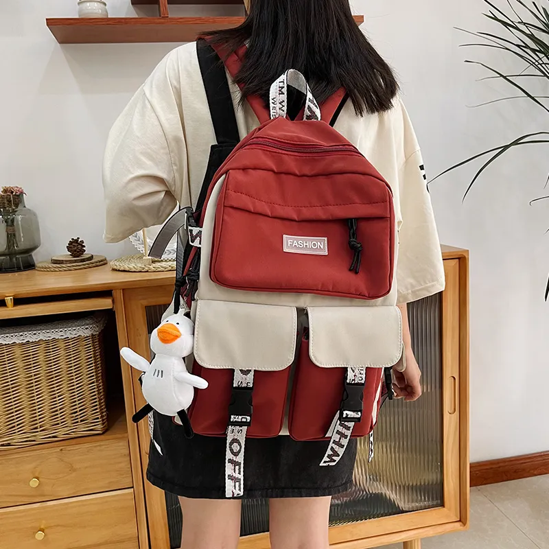 Venerable Brahma Nylon Backpack Women's Black/Red/Purple/Blue-7