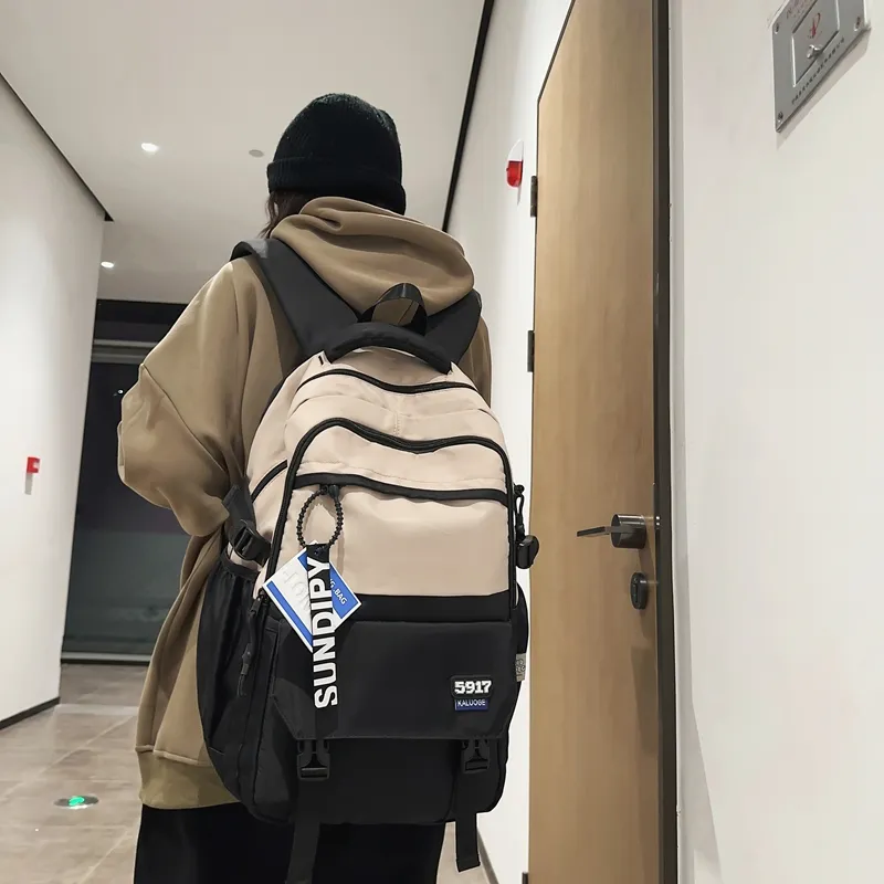 Venerable Brahma Nylon Backpack Regular Unisex Coffee/Gray/Black/Blue-2