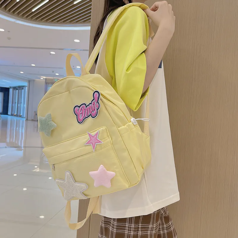 Venerable Brahma Nylon Backpack Women's Yellow/Green/Pink-2