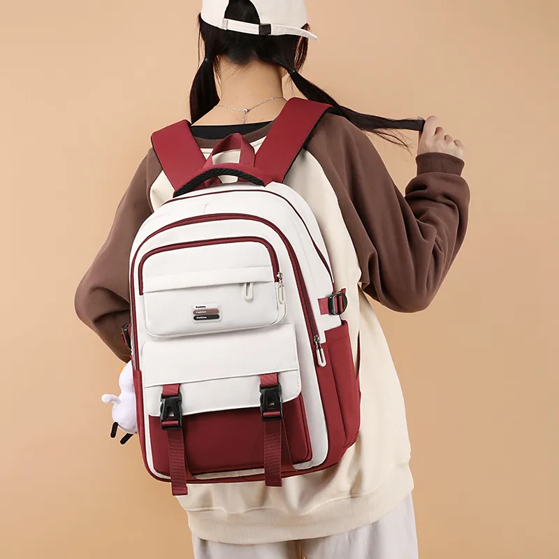 Venerable Brahma Nylon Backpack Women's Black/Burgundy/Khaki/Green-6