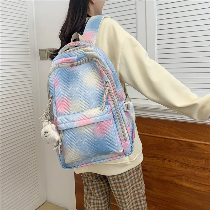 Venerable Brahma Nylon Backpack Women's Black/Purple/Green/Blue/Pink-17