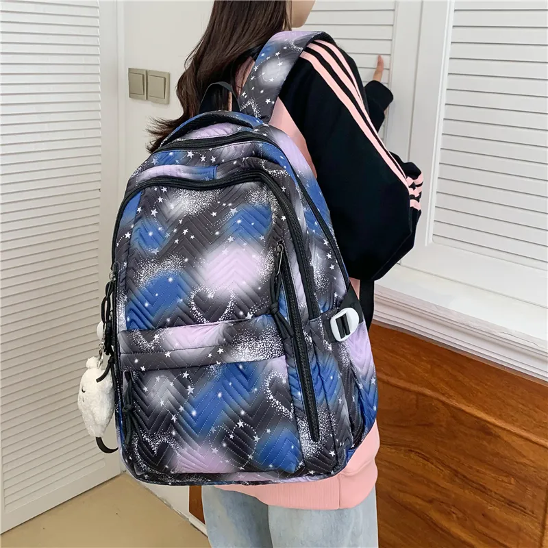 Venerable Brahma Nylon Backpack Women's Black/Purple/Green/Blue/Pink-7